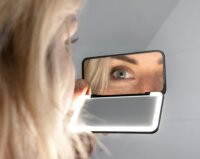 Concept KZ2020 LED Hordozható Kozmetikai Sminktükör 11,8 x 5,8 x 1,4 cm - Fekete