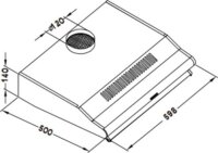 Respekta CH 1259 IXCN Klasszikus Páraelszívó Szagelszívó - Inox