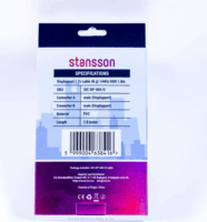 Stansson SIC-DP-004-D Displayport 1.2 - Displayport 1.2 4K kábel 1.8m - Fekete