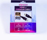Stansson SIC-HDMI2.1-016-D HDMI 2.1 - HDMI 2.1 8K 60Hz kábel 3m - Fekete