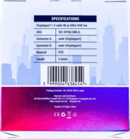 Stansson SIC-DPHQ-008-D Displayport 1.4 - Displayport 1.4 8K 60Hz kábel 5m - Fekete