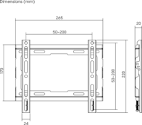Stansson WM-2343 23"-43" LCD TV / Monitor fali tartó konzol - Fekete