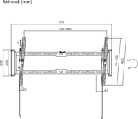 Stansson WM-4390-4 43"-90" LCD TV / Monitor fali tartó konzol - Fekete