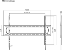 Stansson WM-60120 60"-120" LCD TV / Monitor fali tartó konzol - Fekete