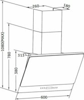 Respekta CH 77060 WA Kürtős Páraelszívó Szagelszívó - Inox / Fehér