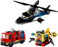 LEGO® City: 60462 - Helikopter, tűzoltóautó és tengeralattjáró egy csomagban