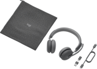 Logitech Zone Wireless 2 MS Teams Call Center Sztereo Headset - Fekete