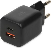 iBOX C-42 USB-A / USB-C Hálózati Gyorstöltő Adapter 33W + USB Type-C töltőkábel - Fekete