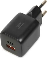 iBOX C-42 USB-A / USB-C Hálózati Gyorstöltő Adapter 33W + USB Type-C töltőkábel - Fekete