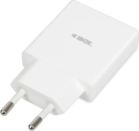 iBOX C-43 USB-A / USB-C Lapos Hálózati Gyorstöltő Adapter 30W - Fehér
