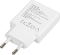 iBOX C-43 USB-A / USB-C Lapos Hálózati Gyorstöltő Adapter 30W - Fehér