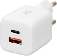 iBOX C-42 USB-A / USB-C Hálózati Gyorstöltő Adapter 33W + USB Type-C töltőkábel - Fehér