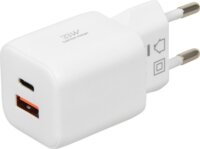 iBOX C-42 USB-A / USB-C Hálózati Gyorstöltő Adapter 33W + USB Type-C töltőkábel - Fehér