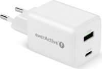 EverActive SC-450Q USB-A / USB-C Hálózati Gyorstöltő Adapter 45W - Fehér