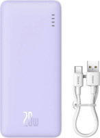 Baseus Airpow Powerbank USB-A + Type-C / 20000mAh 20W - Lila