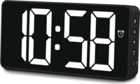 Hama 185896 Digitális ébresztőóra Hőmérséklet kijelzővel 18 x 3,6 x 8,5cm - Fekete