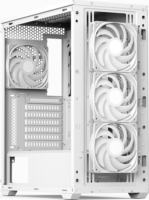 AeroCool D501A-G-WT-V2 Midi Torony Számítógépház + 4db 120mm ventilátor - Fehér