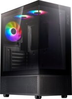 XPG Invader X Mini Midi Torony Számítógépház + 5db 120mm ventilátor - Fekete