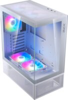 XPG Invader X Mini Midi Torony Számítógépház + 5db 120mm ventilátor - Fehér