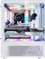 XPG Invader X Mini Midi Torony Számítógépház + 5db 120mm ventilátor - Fehér