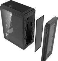 XPG Invader Air Plus Midi Torony Számítógépház + 5db 120mm ventilátor - Fekete