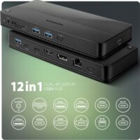 Axagon HMC-U4 Univerzális USB4 Laptop dokkoló Állomás 100 Watt