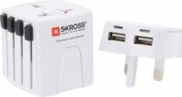 Skross MUVUSB-2-4-A 2xUSB Világutazó Hálózati Adapter 2xUSB-A - Fehér