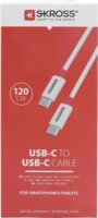 Skross USBC-TO-LIGHT-200 USB Type-C apa - USB Type-C apa Adat és töltőkábel - Fehér (1.2m)
