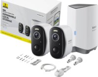 Baseus N1 Plus 2K WiFi Okos Kamera Rendszer (1x bázis / 2x kompakt kamera)