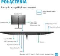 HP 25" 1A9C9AA Z25xs G3 16:9 QHD IPS Monitor - Fekete