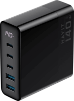 Havit UCLE004 EU Utazó Hálózati Gyorstöltő Adapter 140W - Fekete