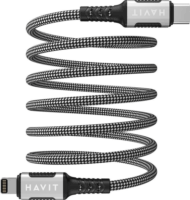 Havit CB6298 USB-C apa - Lightning apa Adat és töltőkábel 1m - Fekete