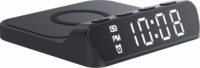 Havit W3031 Vezeték nélküli Töltő + Digitális óra 15W - Fekete