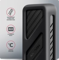 AXAGON EEM2-20G Külső USB-C 20Gbps M.2 NVMe & SATA SSD Fémdoboz