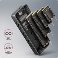 AXAGON EEM2-20G Külső USB-C 20Gbps M.2 NVMe & SATA SSD Fémdoboz