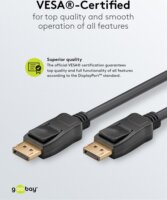 Goobay 74778 DisplayPort 1.4 - DisplayPort 1.4 Kábel 2m - Fekete