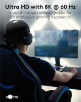 Goobay 74777 DisplayPort 1.4 - DisplayPort 1.4 Kábel 1m - Fekete