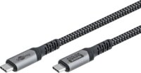 Goobay 74213 USB-C apa - USB-C apa Adat és töltő kábel 1.8m - Szürke