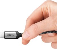 Goobay 74210 USB-C apa - USB-C apa Adat és töltő kábel 0.5m - Szürke