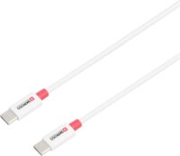 Skross USB-C apa - USB-C Adat- és Töltőkábel 1 méter - Fehér