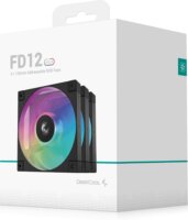 Deepcool FD12 120mm PWM ARGB Performance Rendszerhűtő ventilátor 3db - Fekete