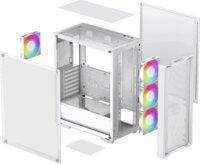 Deepcool CC560 MESH WH V2 Midi Torony Számítógépház + 4db 120mm ARGB ventilátor - Fehér