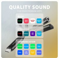 Axagon ADA-HCPD USB-C - USB-C/DAC Audio Átalakító Adapter 60W - Fekete