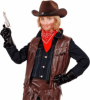 Bőrhatású kesztyű jelmeu kiegészítő gyerekeknek - Fekete