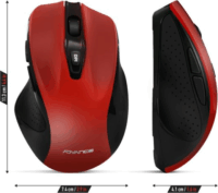 Advance Shape 6D Wireless Ergonomikus Egér - Piros/Fekete