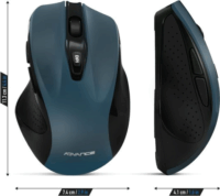 Advance Shape 6D Wireless Ergonomikus Egér - Kék/Fekete