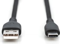 Digitus USB-A apa - USB-C apa 2.0 Adat és töltő kábel 1m - Fekete