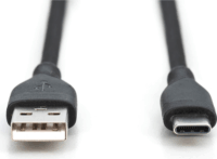 Digitus USB-A apa - USB-C apa 2.0 Adat és töltő kábel 2m - Fekete