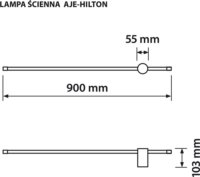 Activejet AJE-HILTON Beltéri LED Fali lámpa - Arany