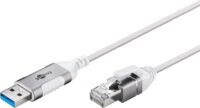 goobay USB-A 3.2 Gen1 - RJ-45 Ethernet Adapterkábel 10m - Fehér